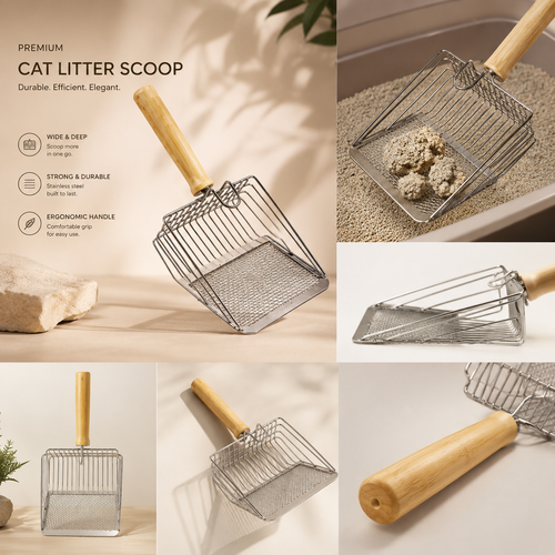 Stainless Steel Litter Scoop
