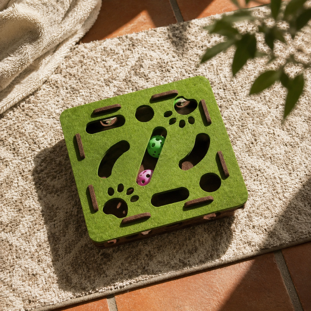 Felt Cat Puzzle Box