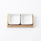 Dual Square Food Bowl