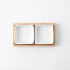 Dual Square Food Bowl