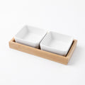 Dual Square Food Bowl