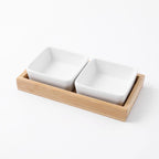 Dual Square Food Bowl