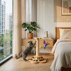 Cat Scratching Post with Feather Toy