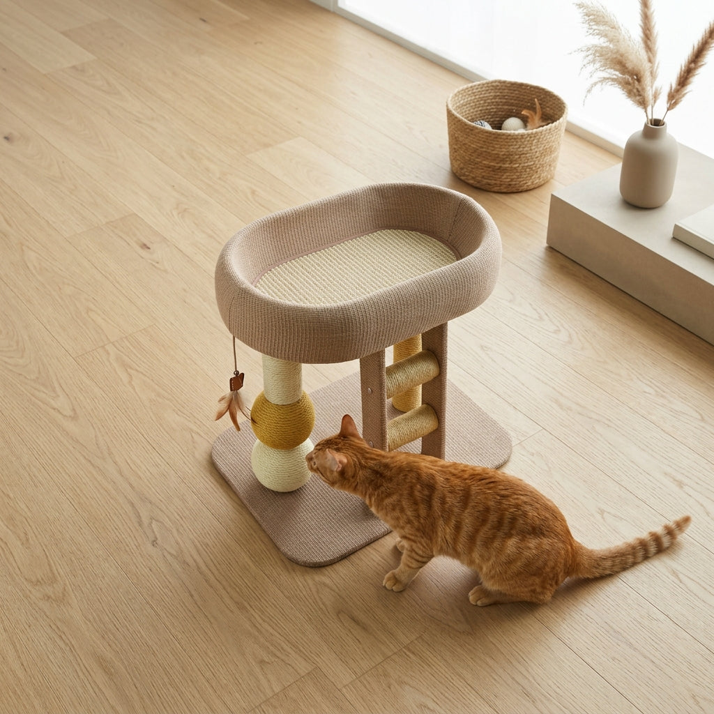 Cat Climbing Tower