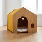 Wooden Pet House with Cushion