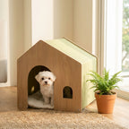 Wooden Pet House with Cushion